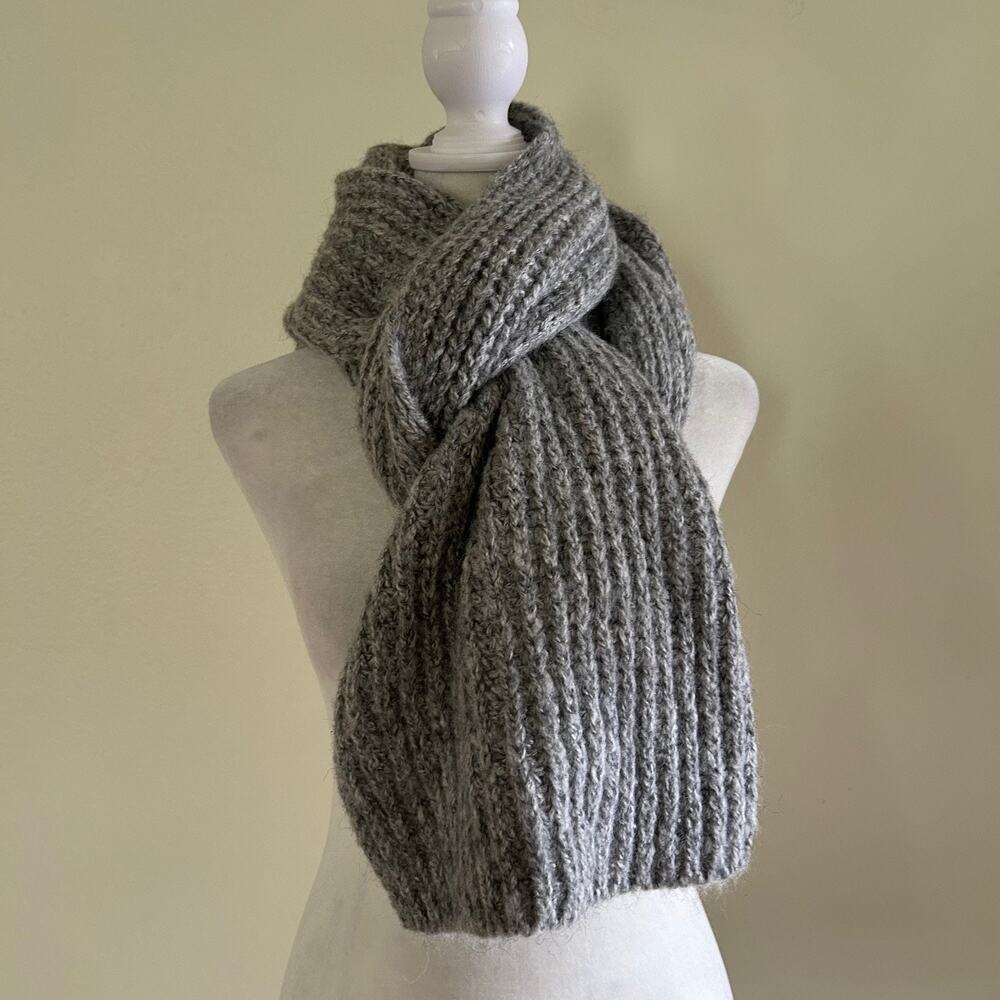 Momentum Brands Scarf Knit Chunky Comforcore Cozy Winter Accessories Grey Layer